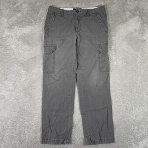 Banana Republic Cargo Pants Mens 33x32 Gray Utility Casual Workwear Ripstop